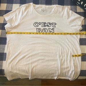 JCrew Factory Collector Graphic Tee, “C’EST BON”, size XXL